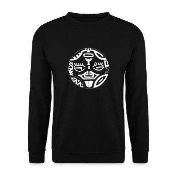 Face 2 Face zurück - Unisex Pullover - Schwarz - Vorne - Alina (178cm) & Michal (187cm)