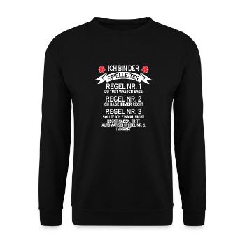 Spielleiter Rollenspiel Nerd Geek Geschenk - Unisex Pullover - Schwarz - Vorne - Alina (178cm) & Michal (187cm)