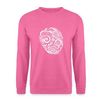 Authentische Maori Tattoo Kunst Tinteneinblick - Unisex Pullover - Pink - Vorne