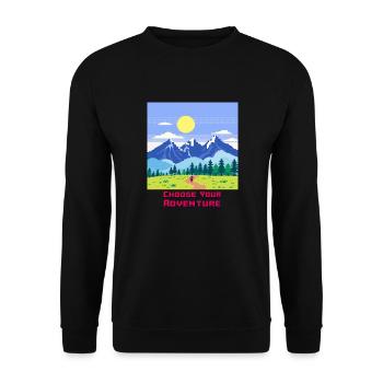 Retro Gaming Adventure - Unisex Sweatshirt - black - Front - Alina (178cm) & Michal (187cm)