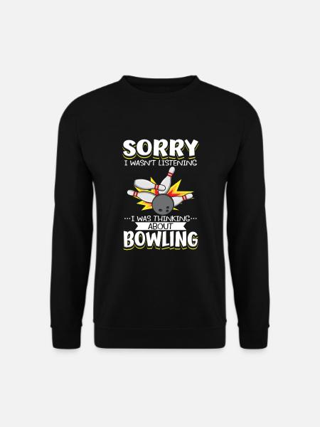 Bowling Im Kopf – Kegelabend Humor - Unisex Pullover - Schwarz
