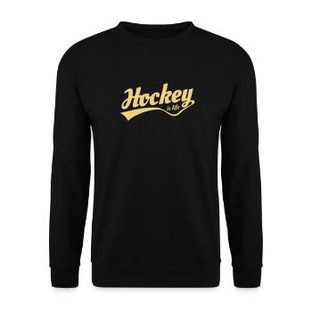 hockey is life 5 - Sweat-shirt Unisexe - noir - Devant - Alina (178cm) & Michal (187cm)