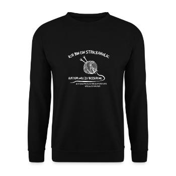 Stricken - Unisex Pullover - Schwarz - Vorne - Alina (178cm) & Michal (187cm)
