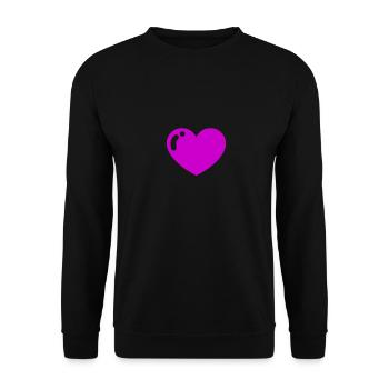 Coeur violet - Sweat-shirt Unisexe - noir - Devant - Alina (178cm) & Michal (187cm)