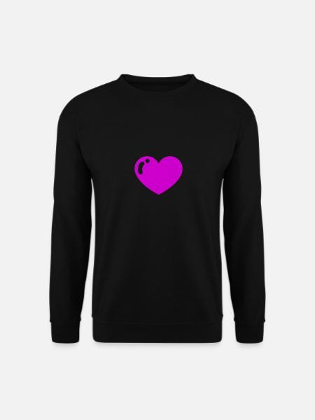 Heart purple - Unisex Sweatshirt - black
