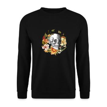 Skull - Unisex Sweatshirt - black - Front - Alina (178cm) & Michal (187cm)