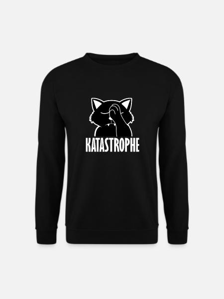 Süße Katze Katastrophe Alter Meme Facepalm - Unisex Pullover - Schwarz