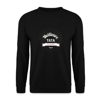 Meilleure Tata du Monde - Sweat-shirt Unisexe - noir - Devant - Alina (178cm) & Michal (187cm)