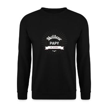 Meilleur Papy du Monde - Sweat-shirt Unisexe - noir - Devant - Alina (178cm) & Michal (187cm)