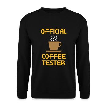 Official coffee tester - Unisex Sweatshirt - black - Front - Alina (178cm) & Michal (187cm)