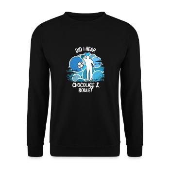 Boule Petanque Boccia Boules Schokolade - Unisex Pullover - Schwarz - Vorne - Alina (178cm) & Michal (187cm)