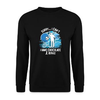 Boule Petanque Boccia Boules Schokolade - Unisex Pullover - Schwarz - Vorne - Alina (178cm) & Michal (187cm)