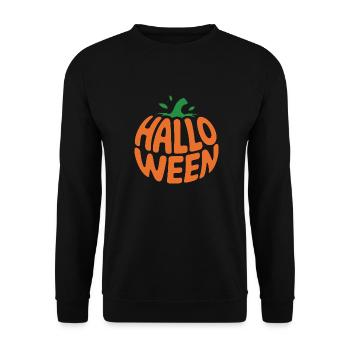 Pumpkin - Cool Vegetable Halloween Logo - Unisex Sweatshirt - black - Front - Alina (178cm) & Michal (187cm)