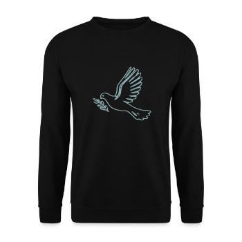 Colombe de la paix - Sweat-shirt Unisexe - noir - Devant - Alina (178cm) & Michal (187cm)