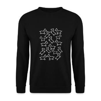 Chevaux beaucoup de chevaux - Sweat-shirt Unisexe - noir - Devant - Alina (178cm) & Michal (187cm)