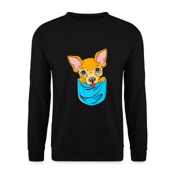 Chihuahua Bag - Unisex Sweatshirt - black - Front - Alina (178cm) & Michal (187cm)