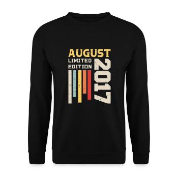 August 2017 - Birthday gift August 2017 August - Unisex Sweatshirt - black - Front - Alina (178cm) & Michal (187cm)