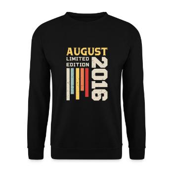August 2016 - Birthday gift August 2016 August - Unisex Sweatshirt - black - Front - Alina (178cm) & Michal (187cm)