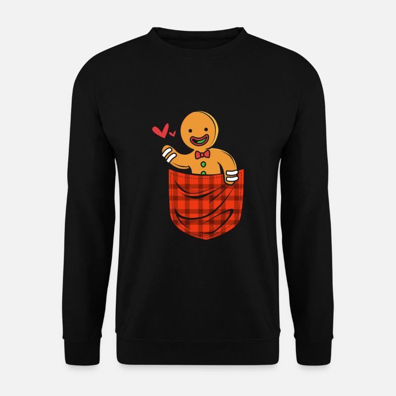 Gingerbread Man Gingerbread Heart Gingerbread Snacking - Unisex Sweatshirt - black