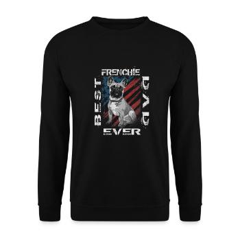 Best Frenchie Dad Ever French Bulldog Papa - Unisex Sweatshirt - black - Front - Alina (178cm) & Michal (187cm)