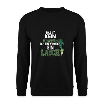 Das Ist Kein Kostüm Ich Bin Lauch Tier Vegan - Unisex Pullover - Schwarz - Vorne - Alina (178cm) & Michal (187cm)