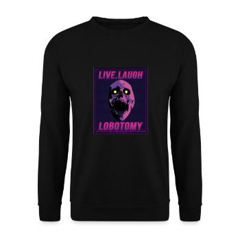 Live Laugh Lobotomy Retro Lover - Unisex Sweatshirt - black - Front - Alina (178cm) & Michal (187cm)