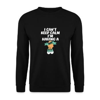 I Can't Keep Calm I'm Having Twins Mom Mother - Unisex Sweatshirt - black - Front - Alina (178cm) & Michal (187cm)
