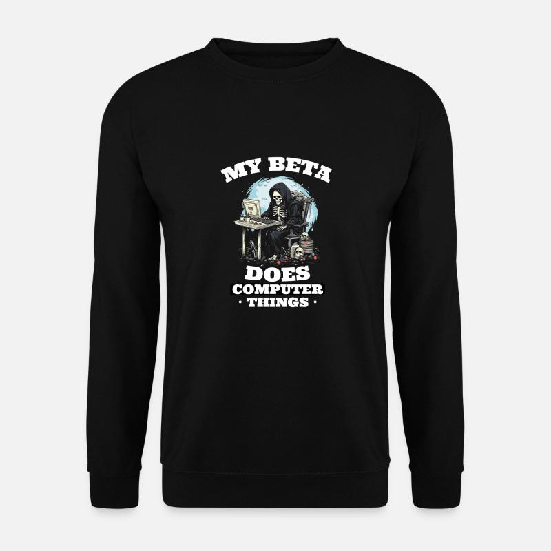 Min beta gør computer ting programmører - Unisex sweater - sort