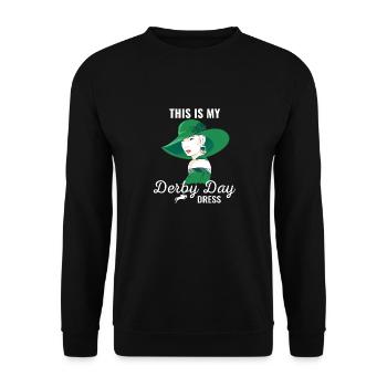 This is my derby suit horse racing - Unisex Sweatshirt - black - Front - Alina (178cm) & Michal (187cm)