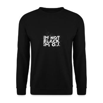 Je ne suis pas noir je suis OJ rappeur hip hop - Sweat-shirt Unisexe - noir - Devant - Alina (178cm) & Michal (187cm)