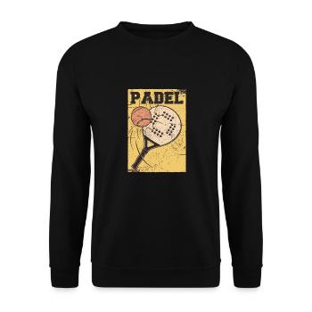 Padel Tennis Paddle Paddle Ball Padel Platform - Unisex Sweatshirt - black - Front - Alina (178cm) & Michal (187cm)