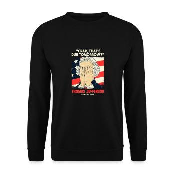 Jour de l’indépendance Thomas Jefferson 4 juillet - Sweat-shirt Unisexe - noir - Devant - Alina (178cm) & Michal (187cm)