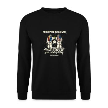 Philippinisch-amerikanischer Freundschaftstag - Unisex Pullover - Schwarz - Vorne - Alina (178cm) & Michal (187cm)
