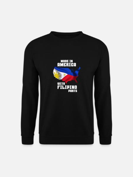 Hergestellt in Amerika mit philippinischen Teilen - Unisex Pullover - Schwarz