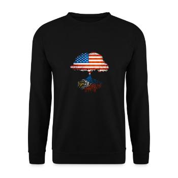 Made in America with Filipino roots - - Unisex Sweatshirt - black - Front - Alina (178cm) & Michal (187cm)