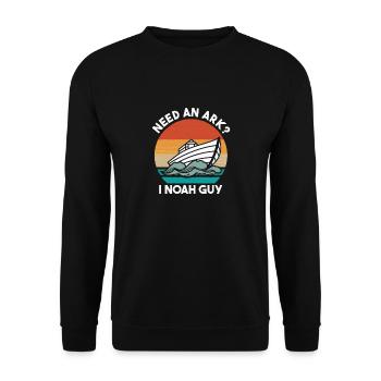 Brauche eine Arche I Noah Guy Lustige christliche - Unisex Pullover - Schwarz - Vorne - Alina (178cm) & Michal (187cm)