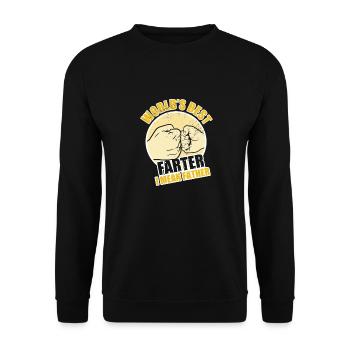Weltbester Furz Ich meine Vater lustiger Vater - Unisex Pullover - Schwarz - Vorne - Alina (178cm) & Michal (187cm)