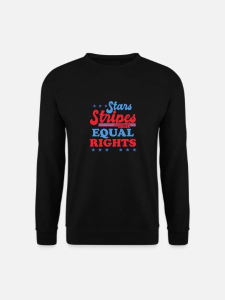 Star stripes and equality - Unisex Sweatshirt - black