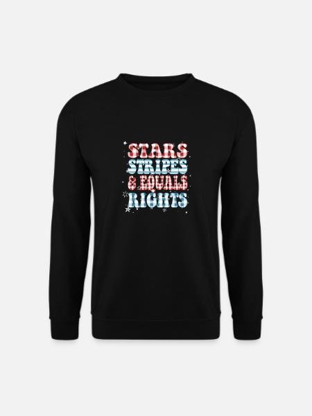 Star stripes and equality - Unisex Sweatshirt - black