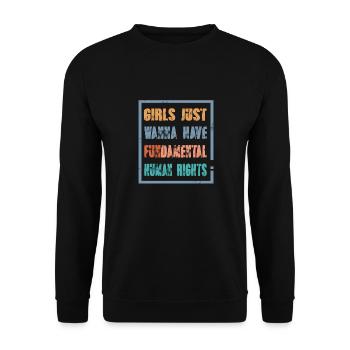Les filles veulent juste avoir des droits humains fondamentaux - Sweat-shirt Unisexe - noir - Devant - Alina (178cm) & Michal (187cm)