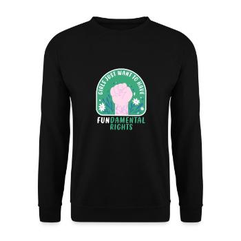 Les filles veulent juste avoir des droits humains fondamentaux - Sweat-shirt Unisexe - noir - Devant - Alina (178cm) & Michal (187cm)
