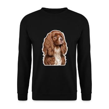 Kingston Cavalier Spaniel - Sweat-shirt Unisexe - noir - Devant - Alina (178cm) & Michal (187cm)