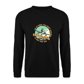 Si cela ne fonctionne pas la première fois - Sweat-shirt Unisexe - noir - Devant - Alina (178cm) & Michal (187cm)