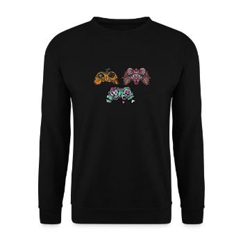 Meine Spielfähigkeiten Sind Gruselig Halloween - Unisex Pullover - Schwarz - Vorne - Alina (178cm) & Michal (187cm)