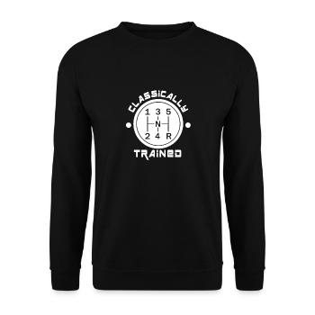Manual transmission Gearshift Manual transmission - Unisex Sweatshirt - black - Front - Alina (178cm) & Michal (187cm)