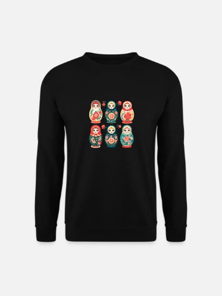 Russian nesting doll - Unisex Sweatshirt - black