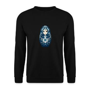 Russian nesting doll - Unisex Sweatshirt - black - Front - Alina (178cm) & Michal (187cm)