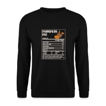 Kürbiskuchen Nährwertangaben Kuchenliebhaber - Unisex Pullover - Schwarz - Vorne - Alina (178cm) & Michal (187cm)
