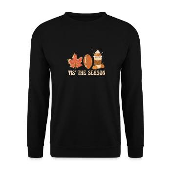 Es Ist Die Jahreszeit Pumpkin Spice Latte - Unisex Pullover - Schwarz - Vorne - Alina (178cm) & Michal (187cm)