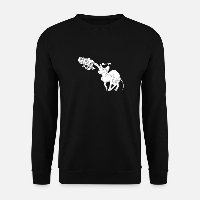 Spooky Boop Skelett Hand Touch Nose Katzenkostüm - Unisex Pullover - Schwarz